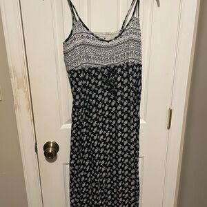 American Eagle Outfitters Gray and Black Sleeveless Maxi Sundress